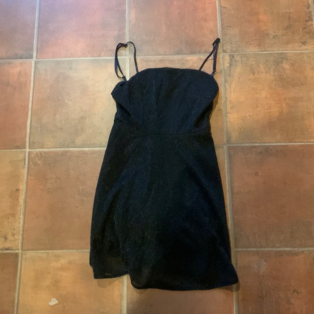 Short black sparkly dress